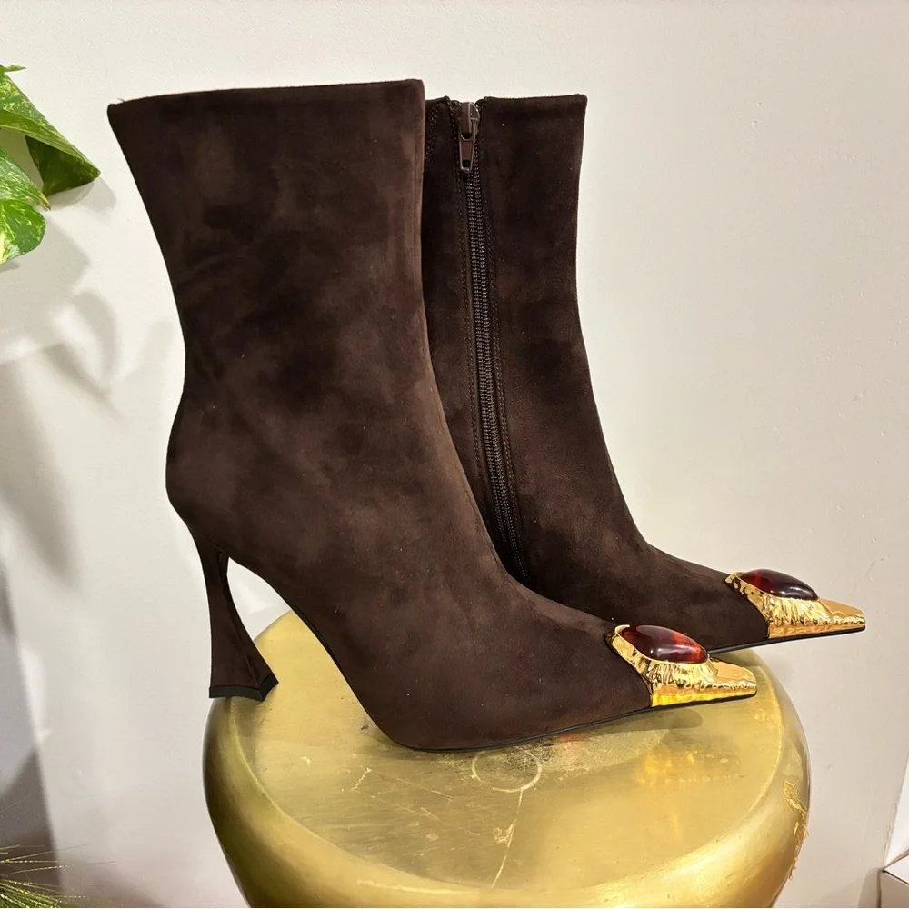 Jeffrey Campbell Brown Stone Boots - Picture 3 of 3